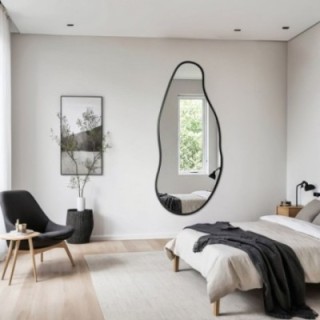 Miroir de forme organique dans un cadre - BARYT DANS UN CADRE