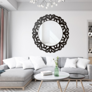 Miroir décoratif dans un cadre ajouré en mdf - IDALIA