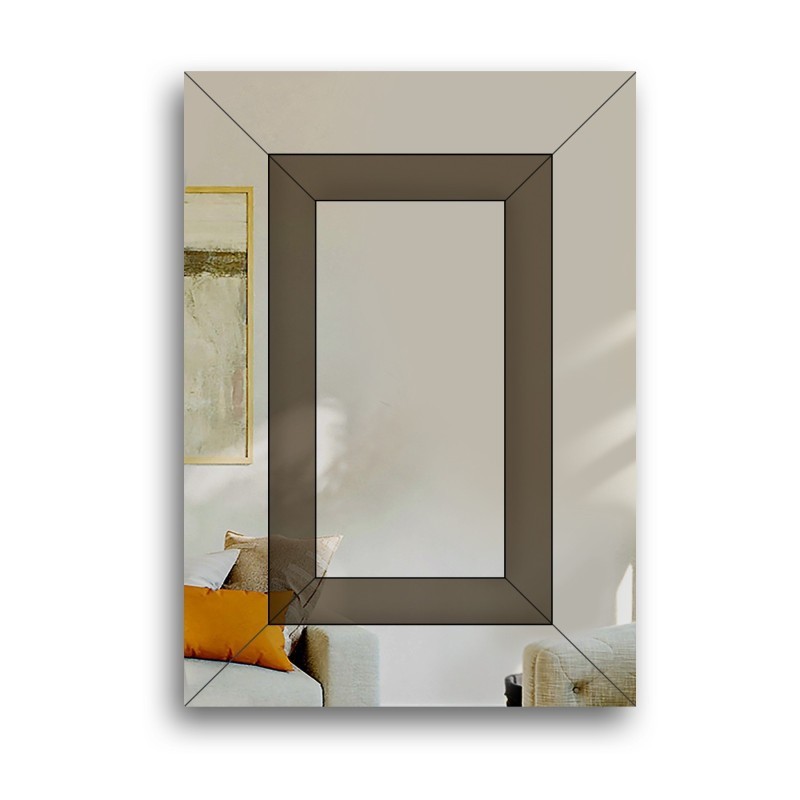 Miroir décoratif glamour bicolore - INES