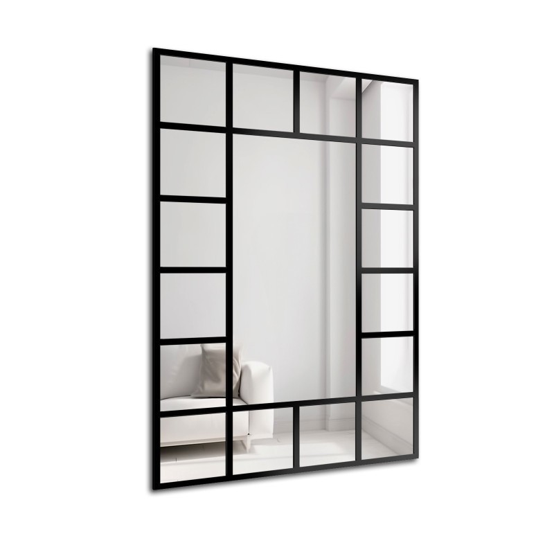 Miroir Loft avec meneaux - ISMENA - couleur du cadre au choix