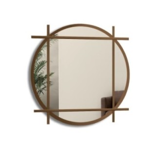 Miroir rond de loft avec montants en mdf - IZYD - couleur au choix