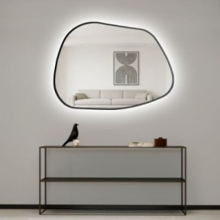 Miroir de forme organique avec éclairage - BAZALT IN LED FRAME