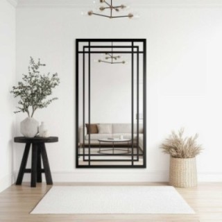 Miroir de loft avec meneaux - BERNARD - couleur du cadre au choix