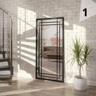 Miroir de loft avec meneaux - BERNARD - couleur du cadre au choix