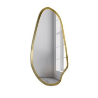 Miroir irrégulier dans un cadre en or brillant - JASPIS SHINE
