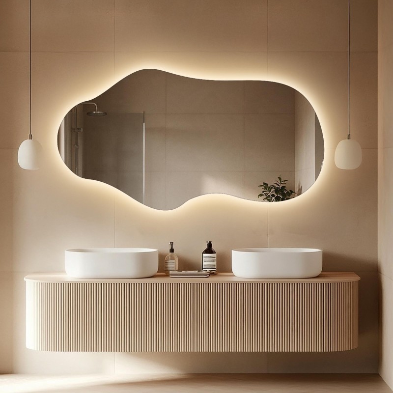 Miroir organique avec éclairage intégré - MELODY LED