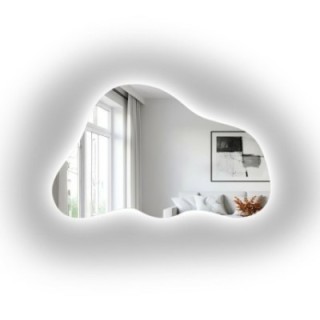 Miroir organique avec éclairage intégré - PEBBLE LED