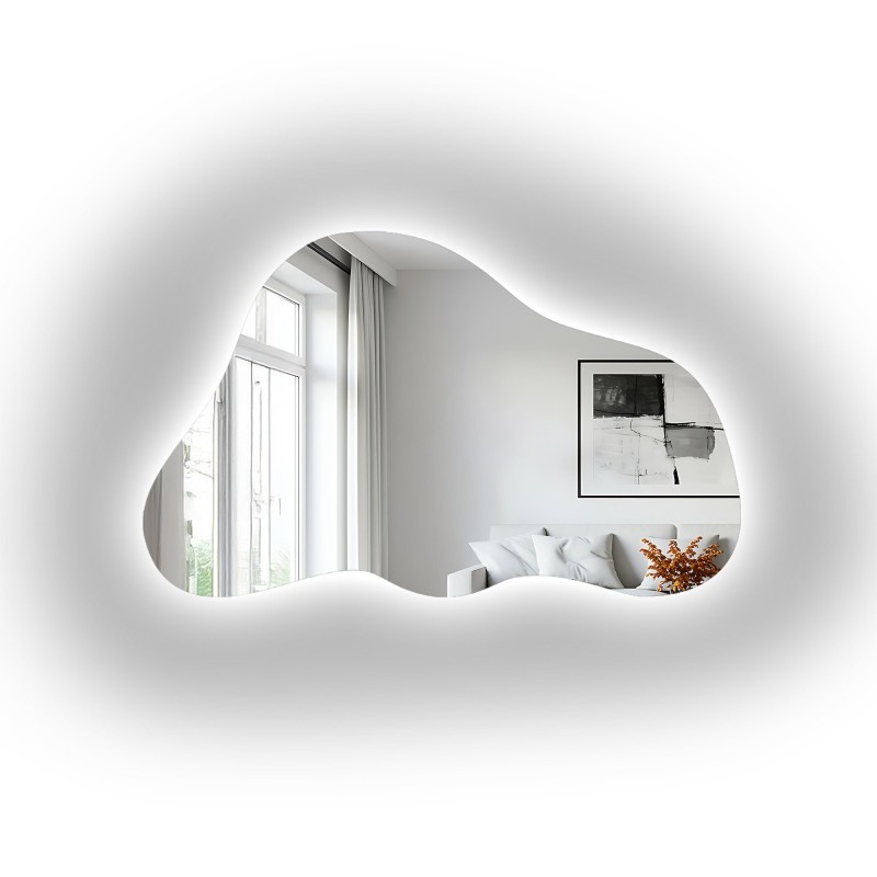 Miroir organique avec éclairage intégré - PEBBLE LED