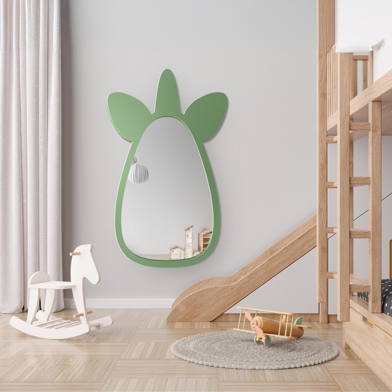 Miroir mural décoratif pour enfant dans un cadre en mdf - LICORNE