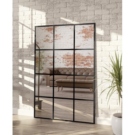 Miroir Loft avec meneaux - 12 QUATTERS - couleur du cadre au choix