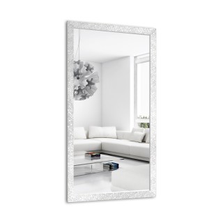 Miroir glamour dans un cadre luxueux blanc à finition haute brillance - 8002004