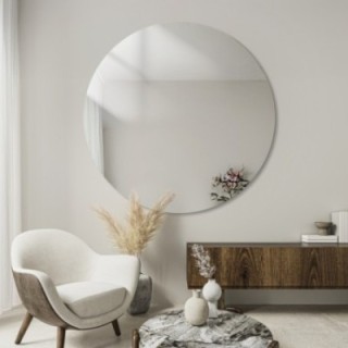 Miroir de salle de bain rond poli - CERCLE