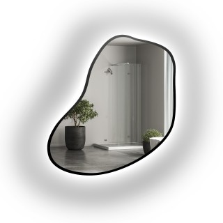 Miroir de forme organique dans un cadre avec éclairage - KWARC IN LED FRAME