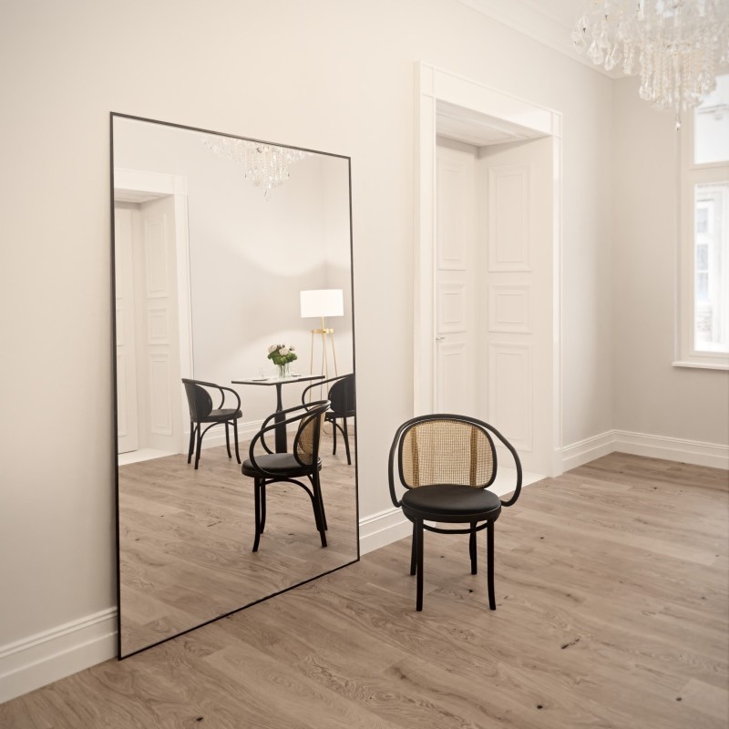 Miroir rectangulaire dans un cadre minimaliste doré - 1201 - couleur du cadre au choix