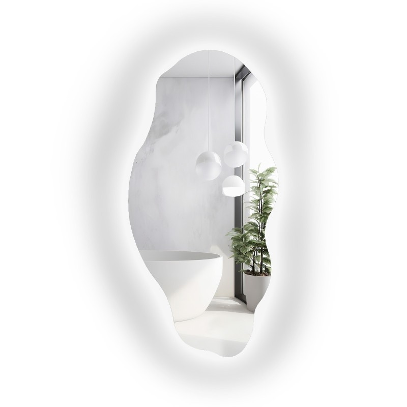 Miroir décoratif avec forme organique et éclairage - LOLIT LED
