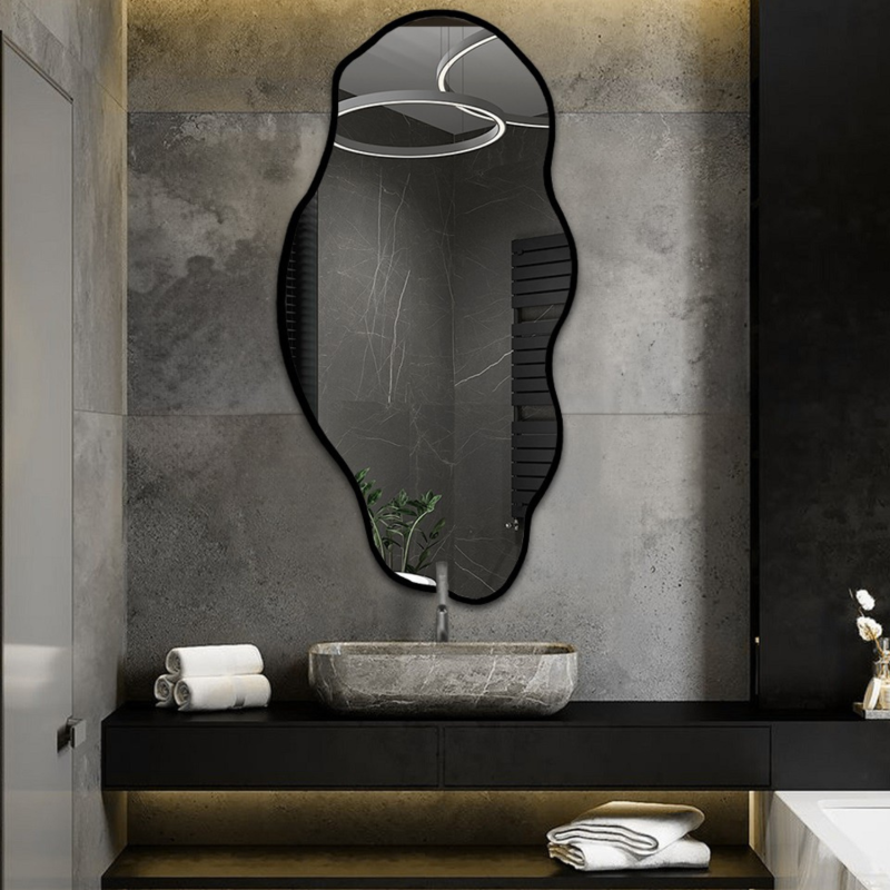 Miroir organique dans un cadre - LOLIT DANS UN CADRE