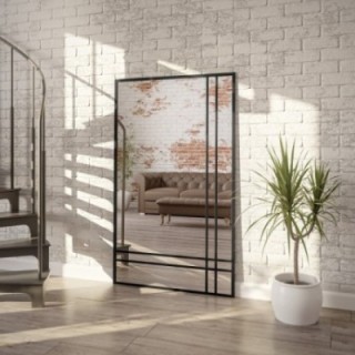 Miroir de grenier avec meneaux - LUKAS BIS - couleur du cadre au choix