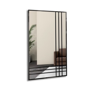 Miroir de loft avec meneaux - LUKAS TRIO - couleur du cadre au choix