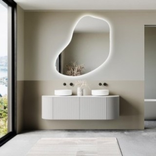 Miroir de forme organique avec éclairage - KWARC LED