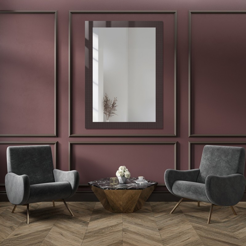 Miroir rectangulaire décoratif sur verre ornemental Master Point - LUXORA SOLEIL