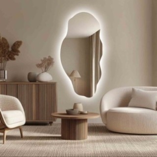 Miroir décoratif avec forme organique et éclairage - LOLIT LED