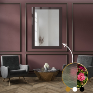 Miroir rectangulaire décoratif sur verre ornemental Master Point - LUXORA SOLEIL