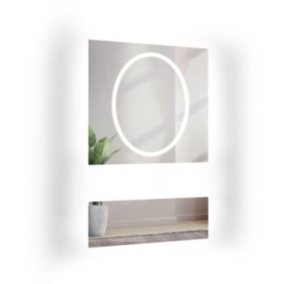Miroir pour coiffeuse en deux parties avec éclairage - LUMINA GLAM LED