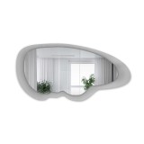 Miroir rond dans un cadre en mdf noir mat avec éclairage sablé - OTIS LED - couleur du cadre au choix