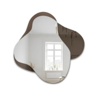 Miroir irrégulier sur une plaque de miroir brune – MOCHA TRUFFLE