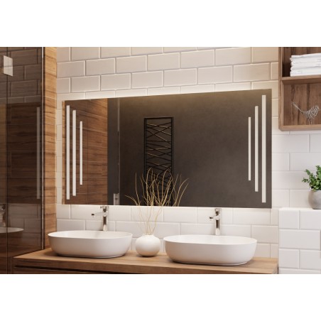 Miroir de salle de bain rectangulaire avec éclairage - ALIS LED