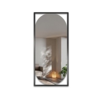 Miroir ovale moderne avec cadre en bois - RENA