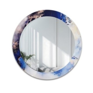 Miroir rond sur marbre bleu – MARBLE IRIS