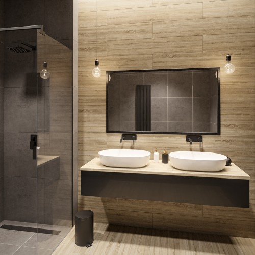 Lustro do toaletki w ramie czarnej 60x80 - 1503001