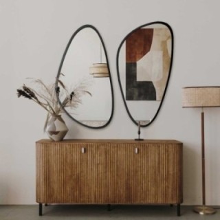 Set de deux miroirs irréguliers dans un cadre - SELENIT IN A FRAME