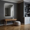 Miroir de salle de bain rectangulaire poli avec option d'éclairage - AGIS LED A LA DIMENSION