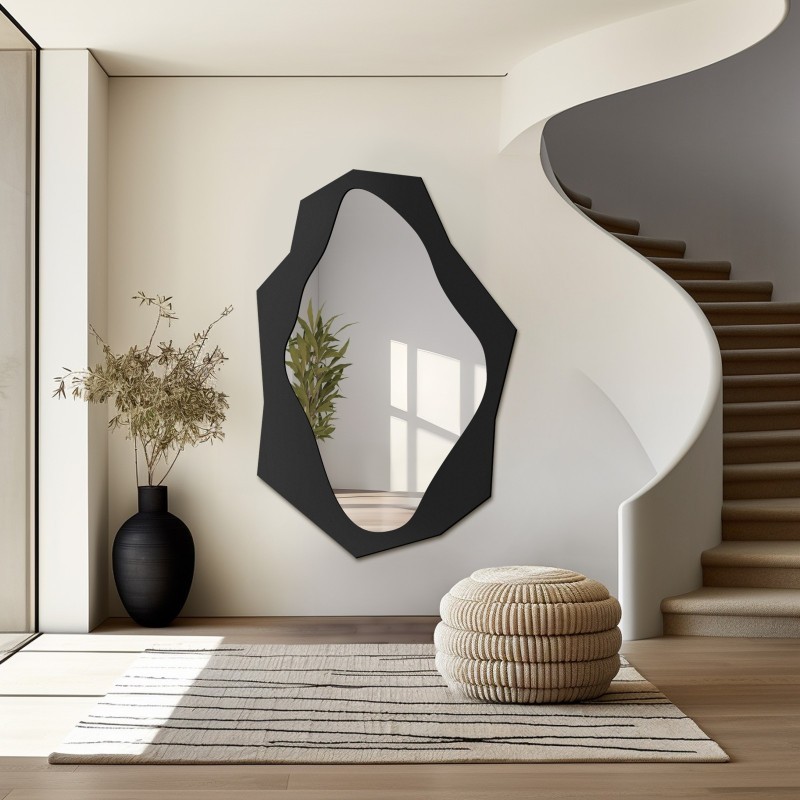 Miroir décoratif aux formes organiques acérées dans un cadre en mdf - MINORE
