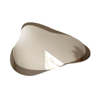 Miroir irrégulier sur une plaque de miroir brune – MOCHA MOKKA