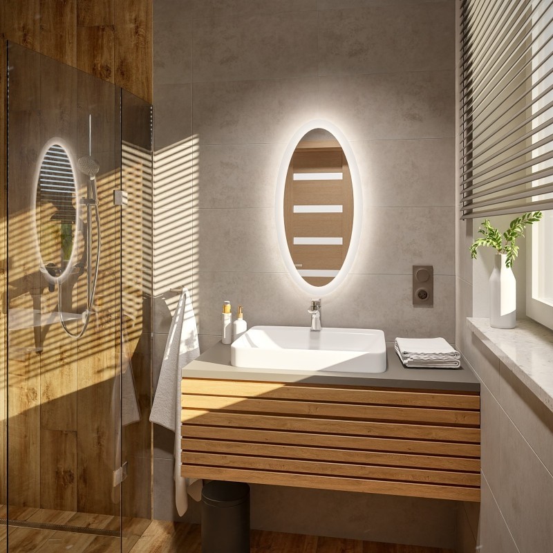 Miroir de salle de bain avec éclairage - MOLI LED