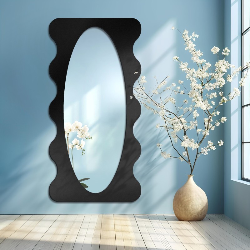 Miroir irrégulier dans un cadre en mdf - BLOBS NEBULA