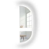 Miroir rond décoratif avec meneaux style loft - ELENA