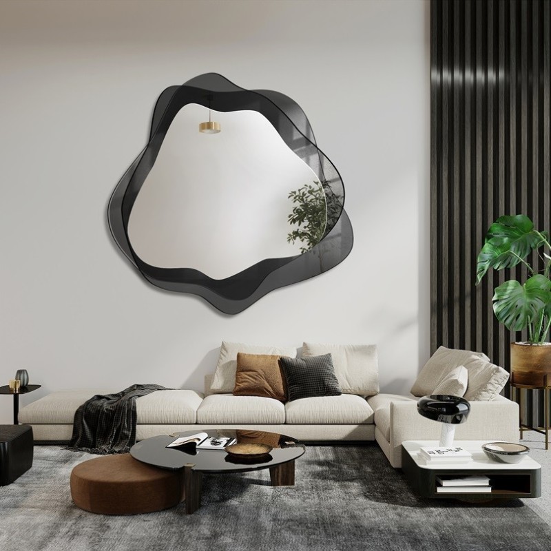 Miroir irrégulier sur antisol graphite - NUVENS