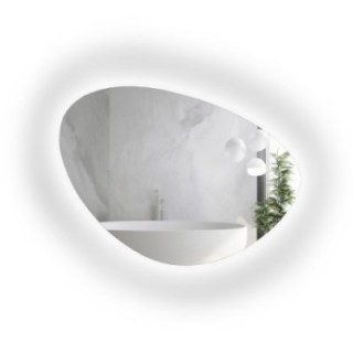 Miroir de salle de bain de forme irrégulière avec éclairage - OBSYDIAN LED