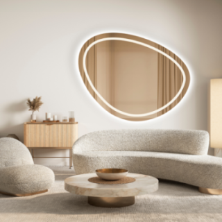 Miroir de salle de bain de forme irrégulière - OBSYDIAN LED II