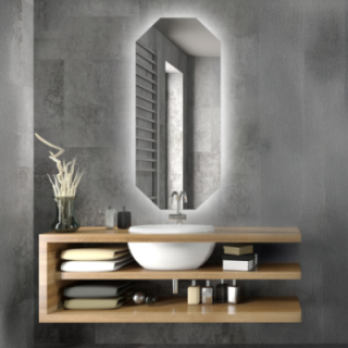 Miroir octogonal avec éclairage - OKTAGON LED