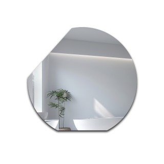 Miroir rond sous pente avec côtés biseautés – OLGA