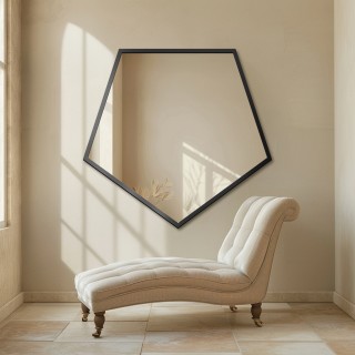 Miroir de forme géométrique dans un cadre - PENTA IN A FRAME