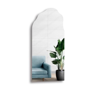 Miroir décoratif semi-ovale de forme organique - AURO 1