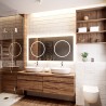Miroir de salle de bain carré à double éclairage - HUGO DOUBLE LED