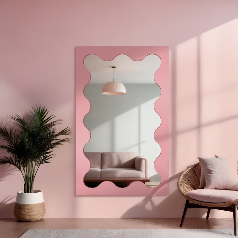 Miroir irrégulier dans un cadre en mdf - BLOBS PRISM