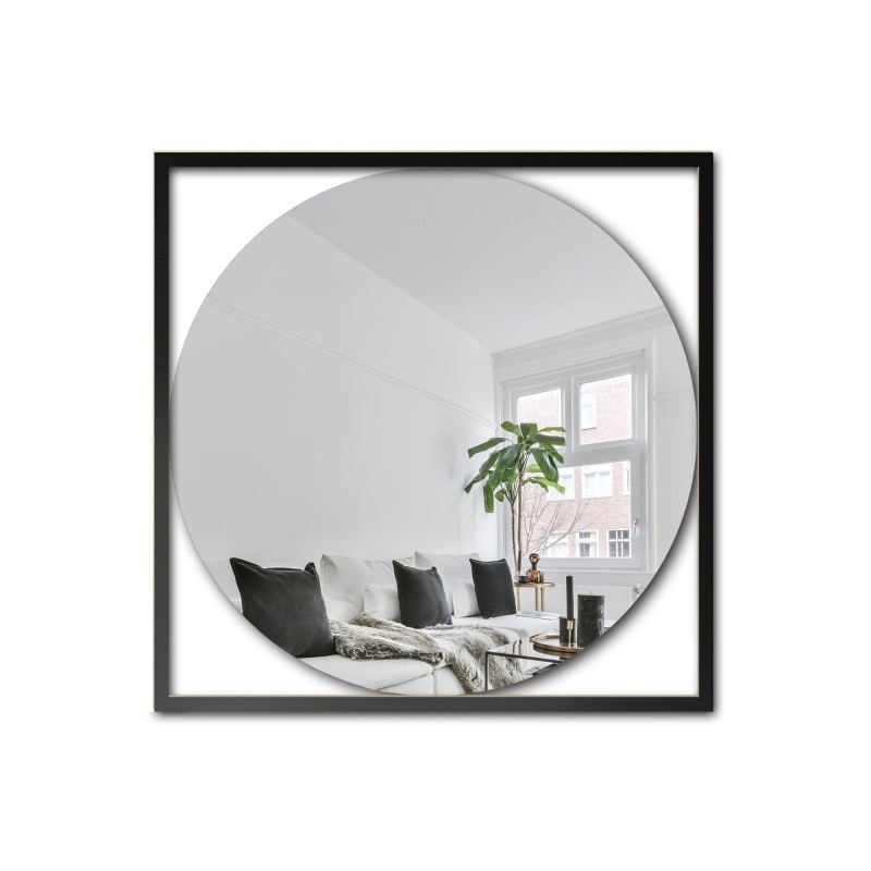 Miroir rond dans un cadre doré - RENA - couleur du cadre au choix